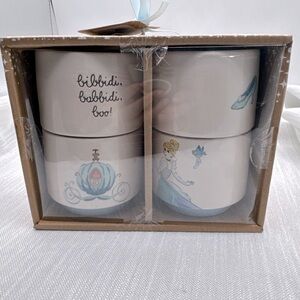Rae Dunn Mugs Disney cinderella 4 stacking mugs 11.33 oz New In Box